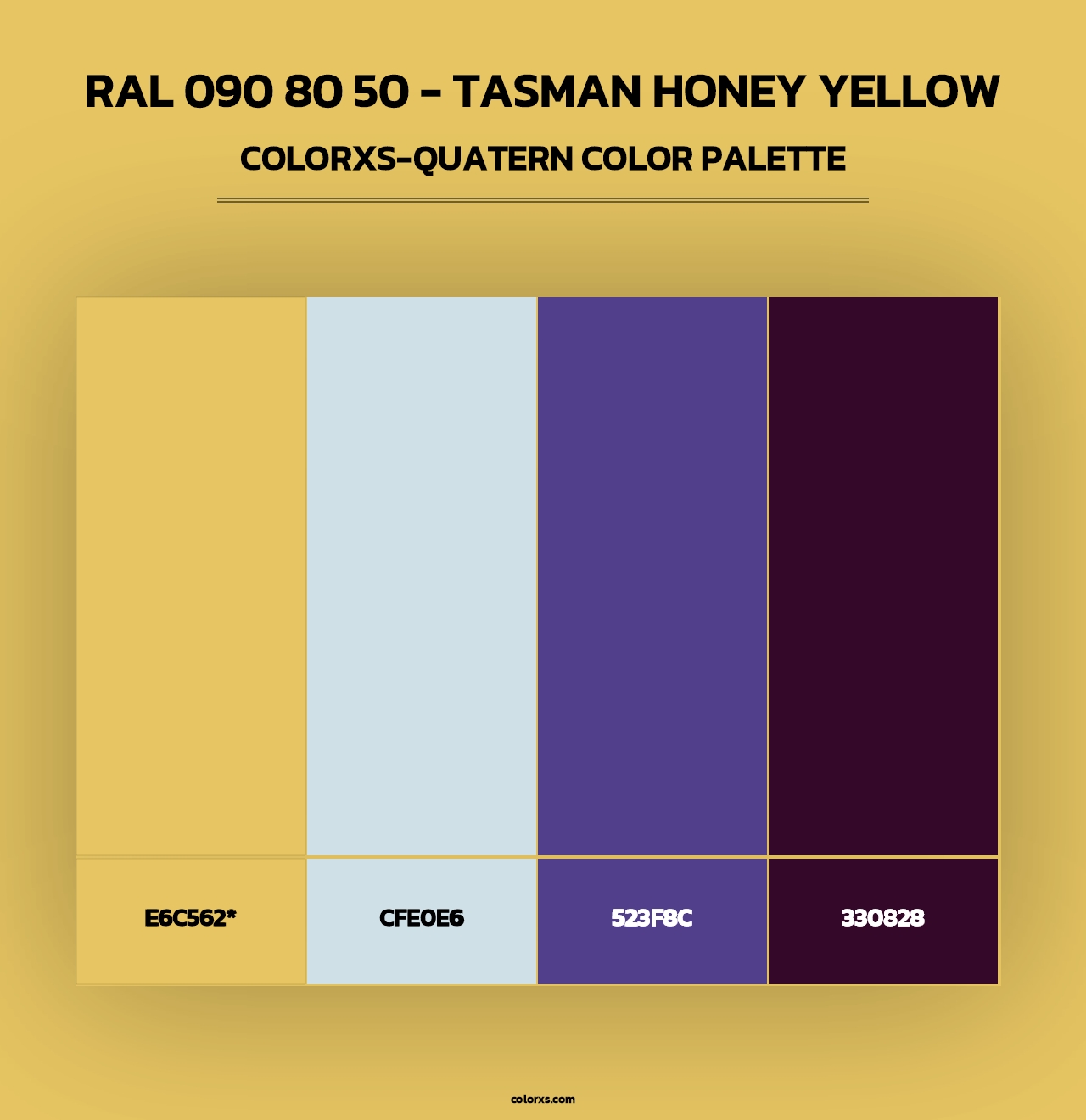 RAL 090 80 50 - Tasman Honey Yellow - Colorxs Quad Palette