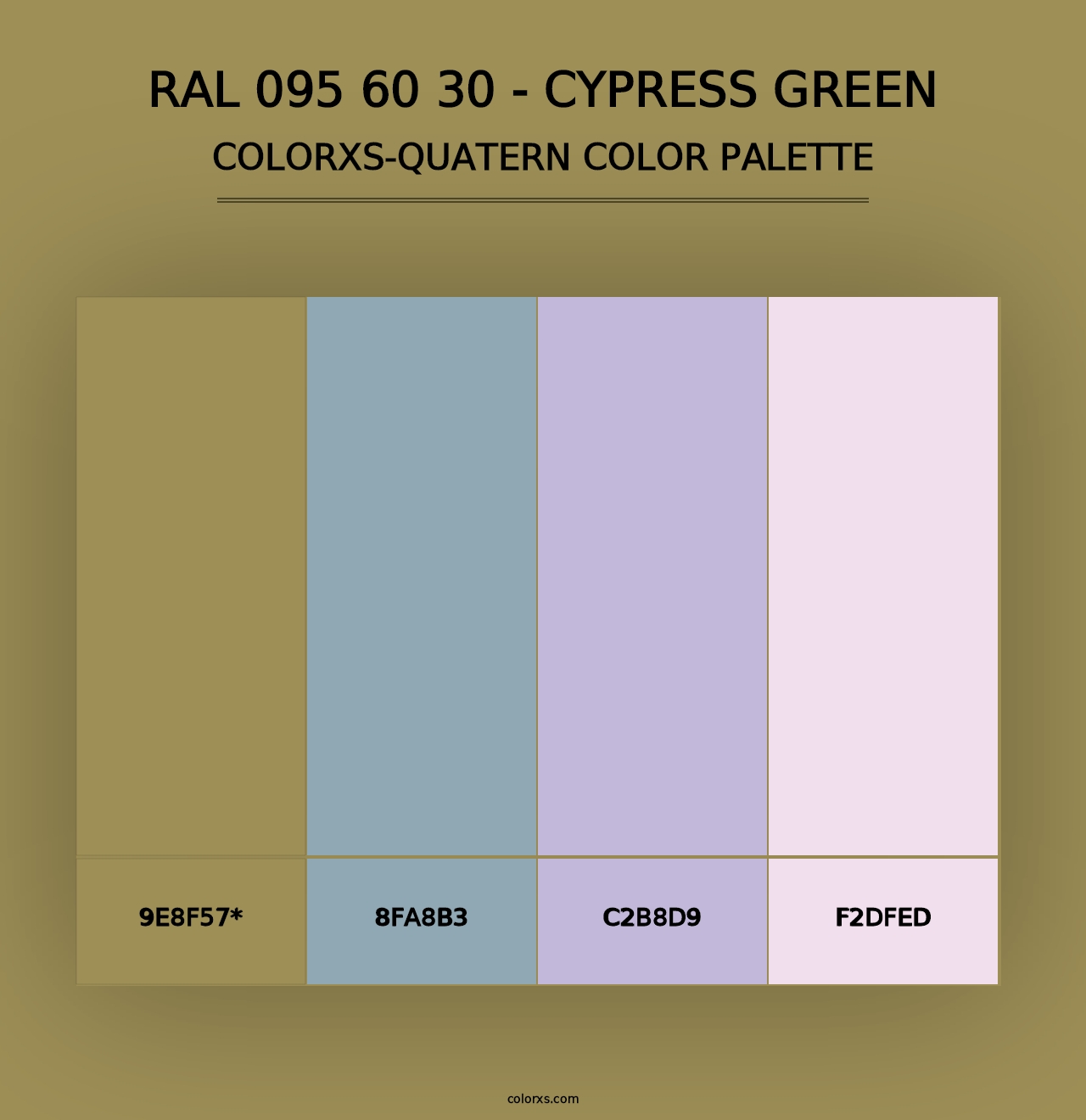 RAL 095 60 30 - Cypress Green - Colorxs Quad Palette