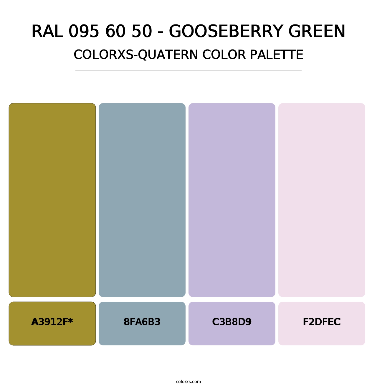 RAL 095 60 50 - Gooseberry Green - Colorxs Quad Palette