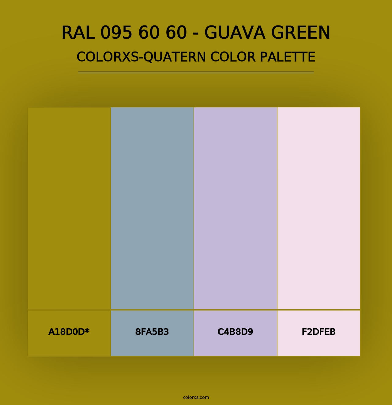 RAL 095 60 60 - Guava Green - Colorxs Quad Palette