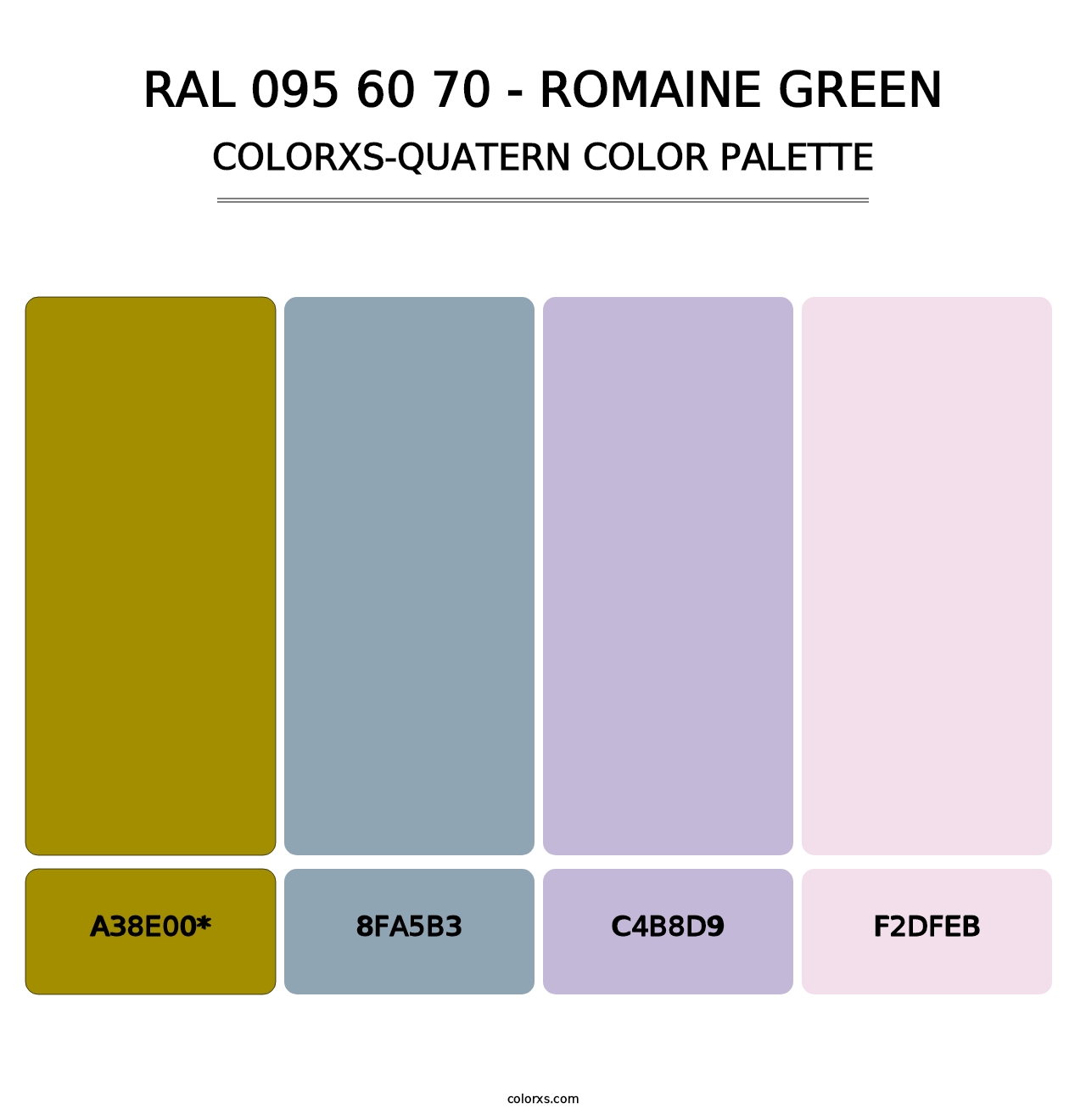 RAL 095 60 70 - Romaine Green - Colorxs Quad Palette