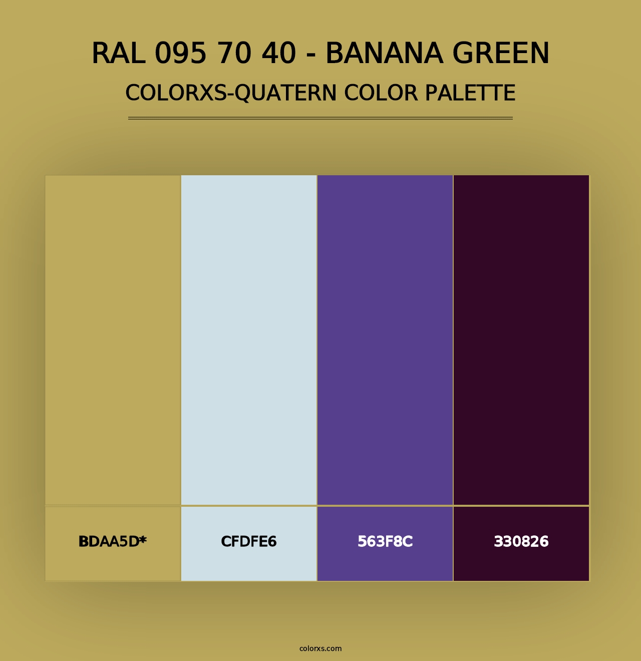 RAL 095 70 40 - Banana Green - Colorxs Quad Palette