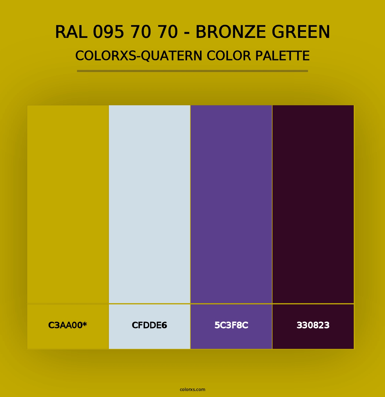 RAL 095 70 70 - Bronze Green - Colorxs Quad Palette