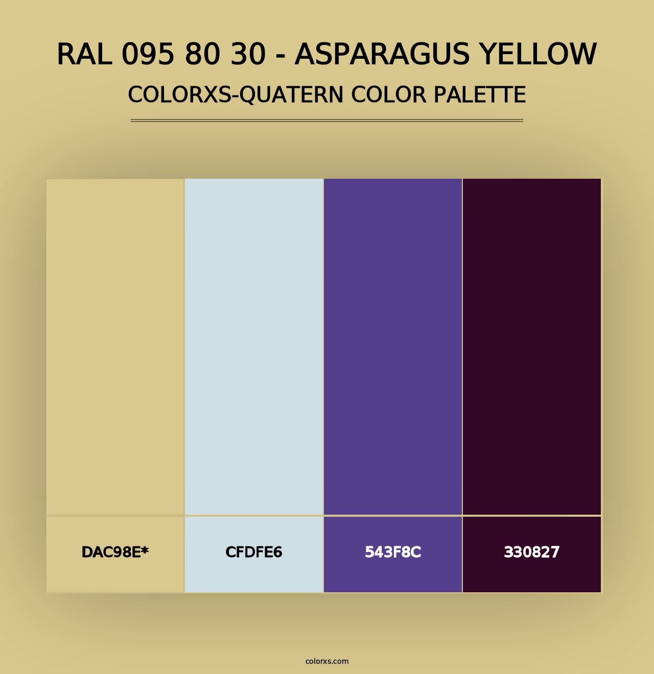 RAL 095 80 30 - Asparagus Yellow - Colorxs Quad Palette