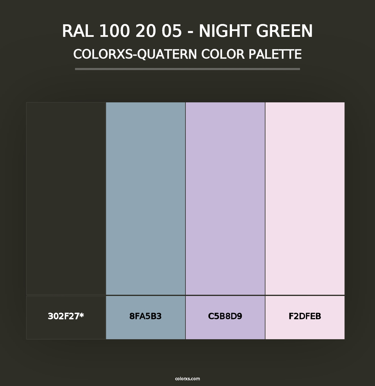 RAL 100 20 05 - Night Green - Colorxs Quad Palette