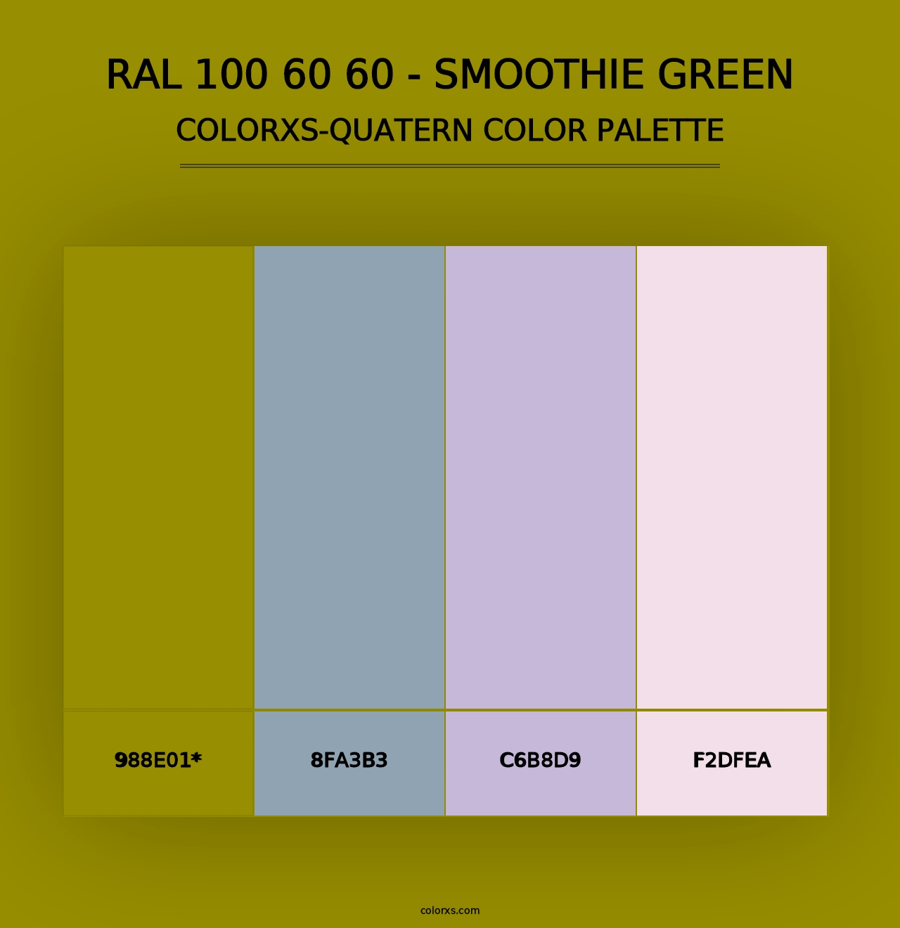 RAL 100 60 60 - Smoothie Green - Colorxs Quad Palette