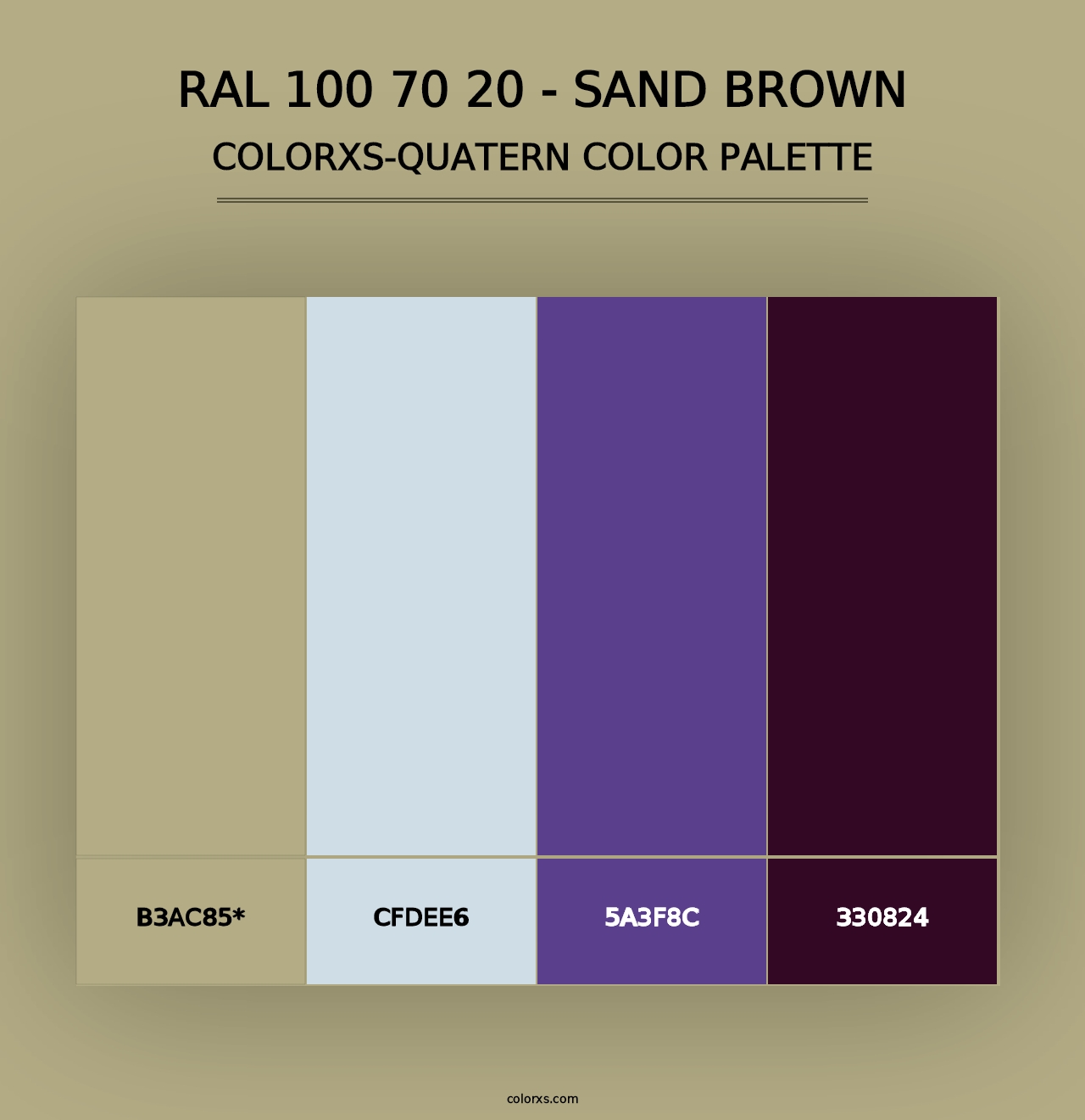 RAL 100 70 20 - Sand Brown - Colorxs Quad Palette