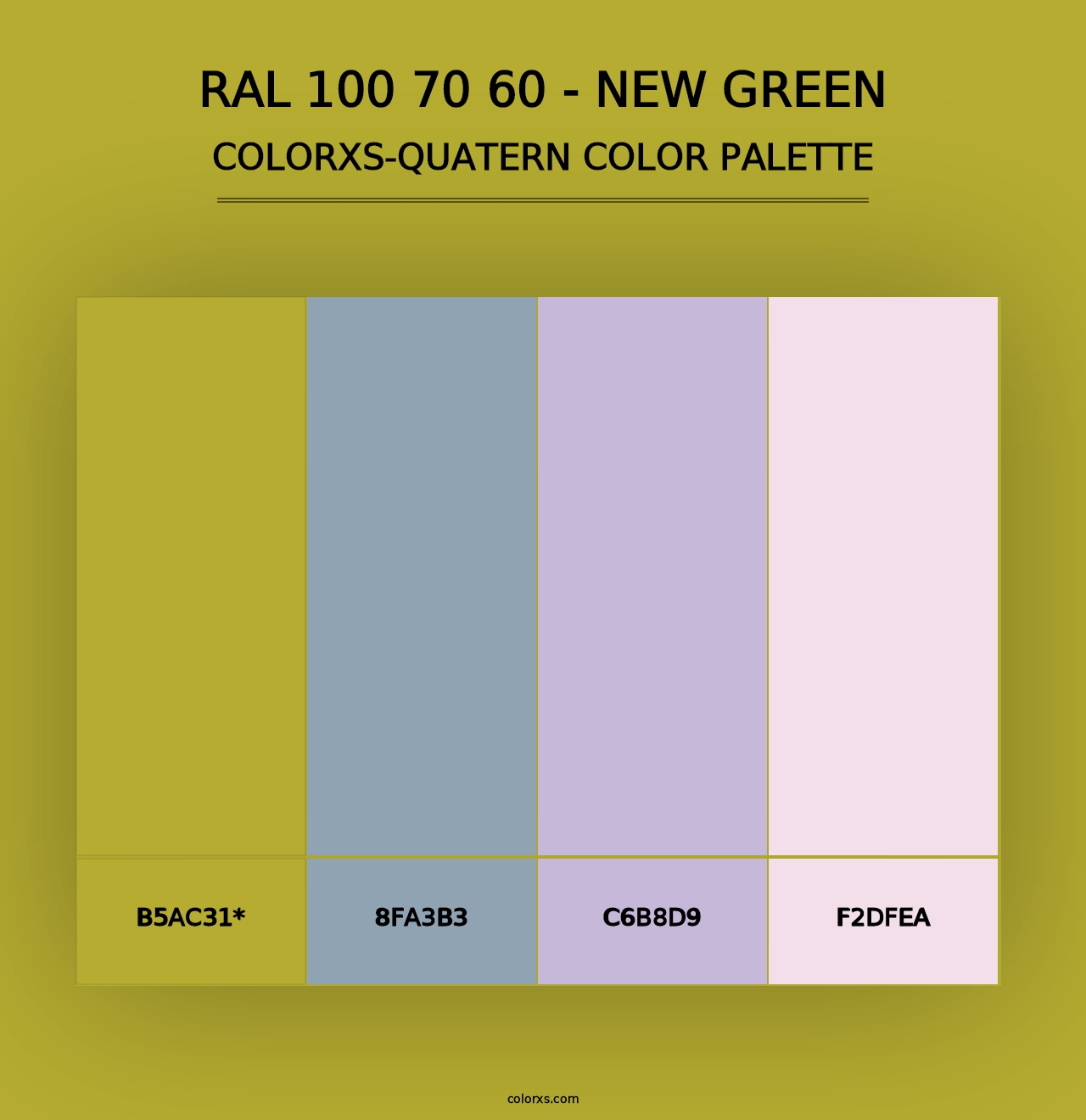 RAL 100 70 60 - New Green - Colorxs Quad Palette