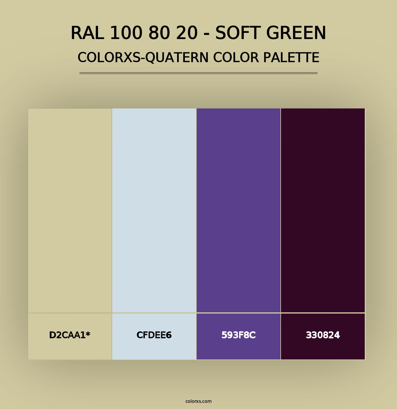 RAL 100 80 20 - Soft Green - Colorxs Quad Palette