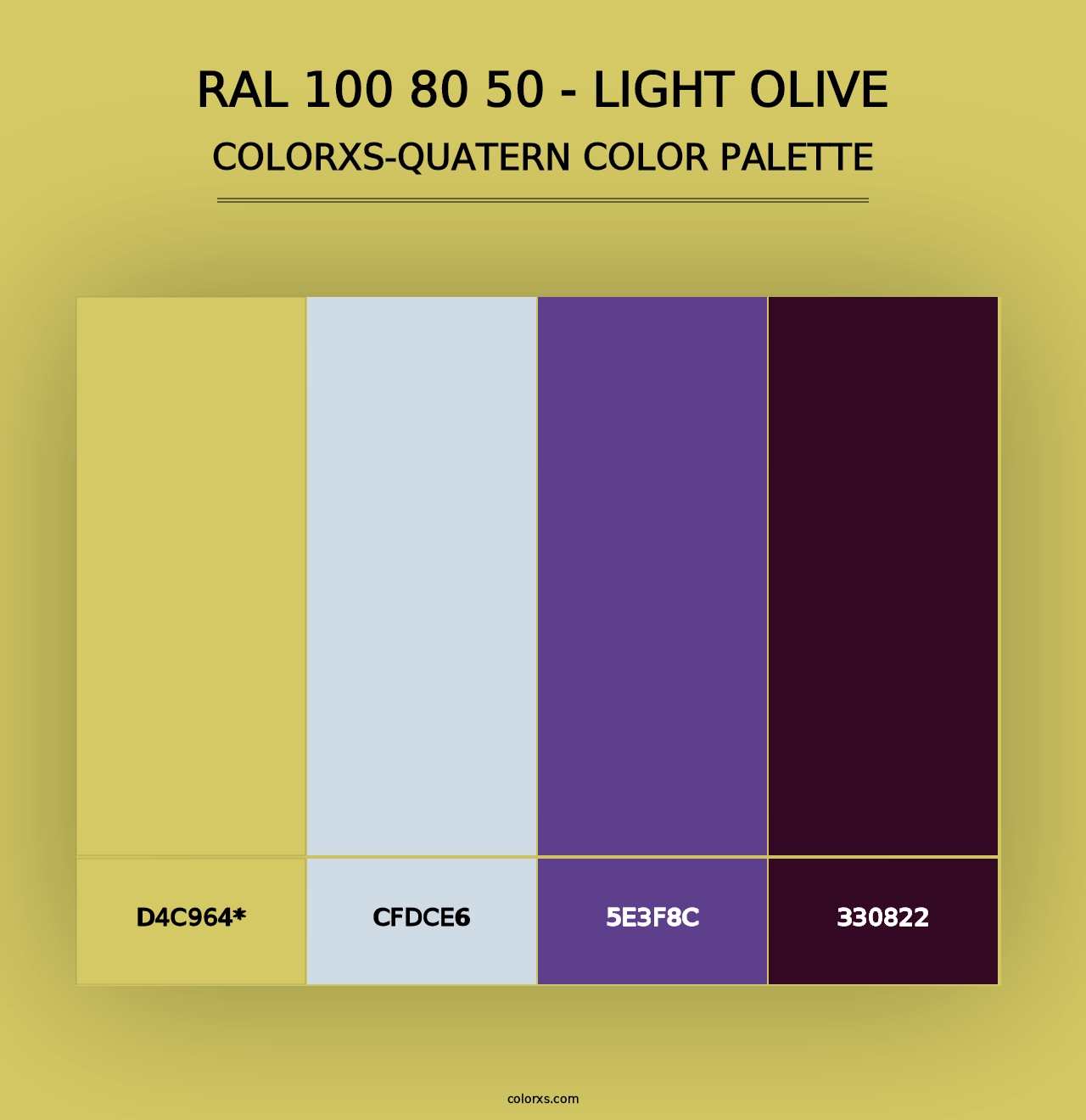 RAL 100 80 50 - Light Olive - Colorxs Quad Palette