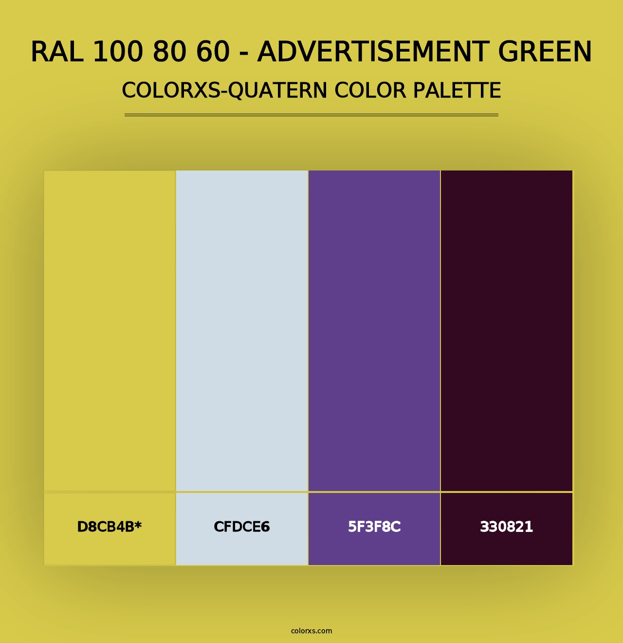 RAL 100 80 60 - Advertisement Green - Colorxs Quad Palette