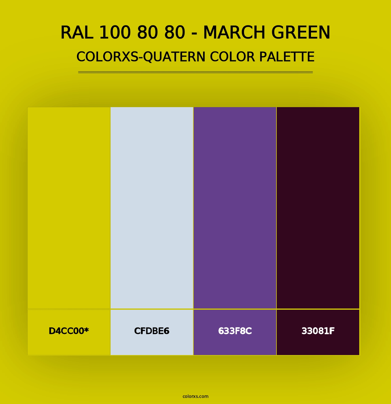 RAL 100 80 80 - March Green - Colorxs Quad Palette