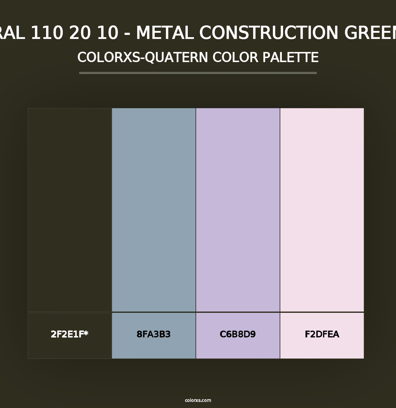 RAL 110 20 10 - Metal Construction Green - Colorxs Quad Palette