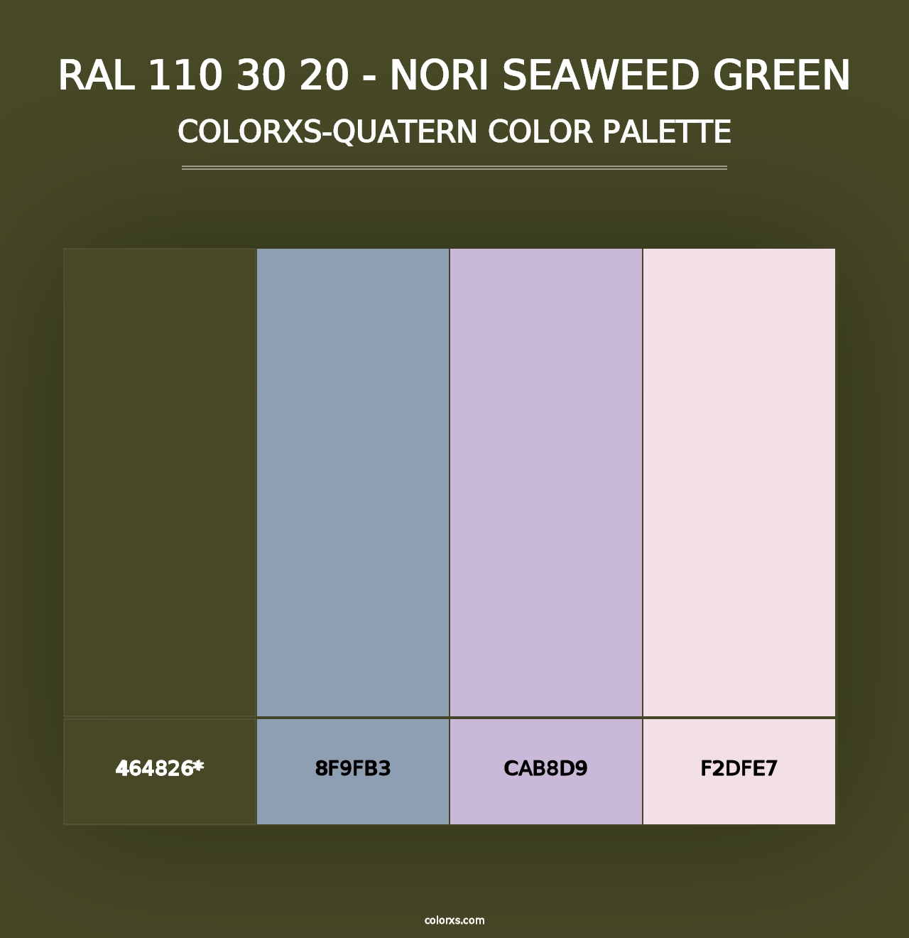 RAL 110 30 20 - Nori Seaweed Green - Colorxs Quad Palette