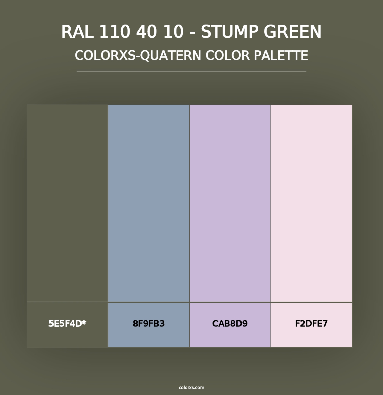 RAL 110 40 10 - Stump Green - Colorxs Quad Palette