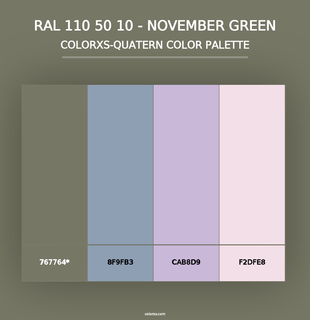 RAL 110 50 10 - November Green - Colorxs Quad Palette