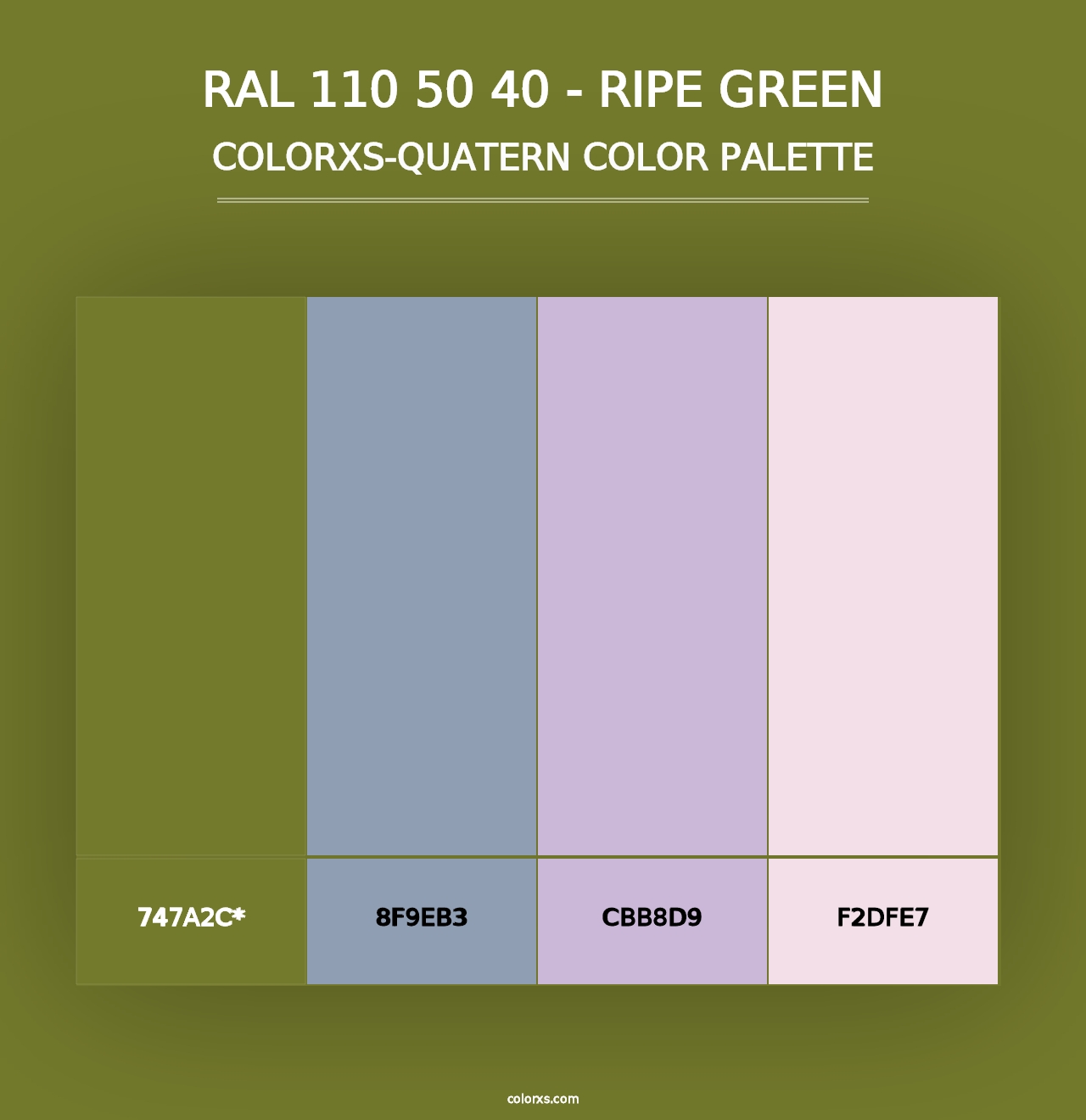 RAL 110 50 40 - Ripe Green - Colorxs Quad Palette