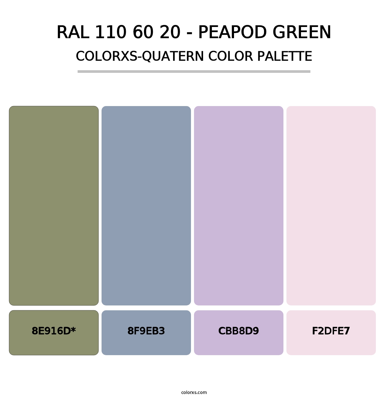 RAL 110 60 20 - Peapod Green - Colorxs Quad Palette