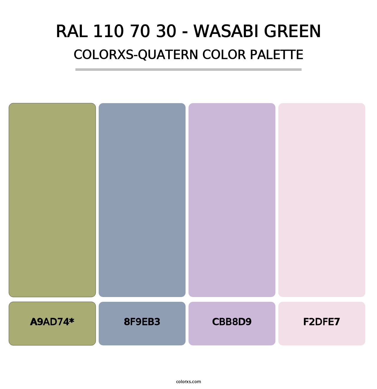 RAL 110 70 30 - Wasabi Green - Colorxs Quad Palette