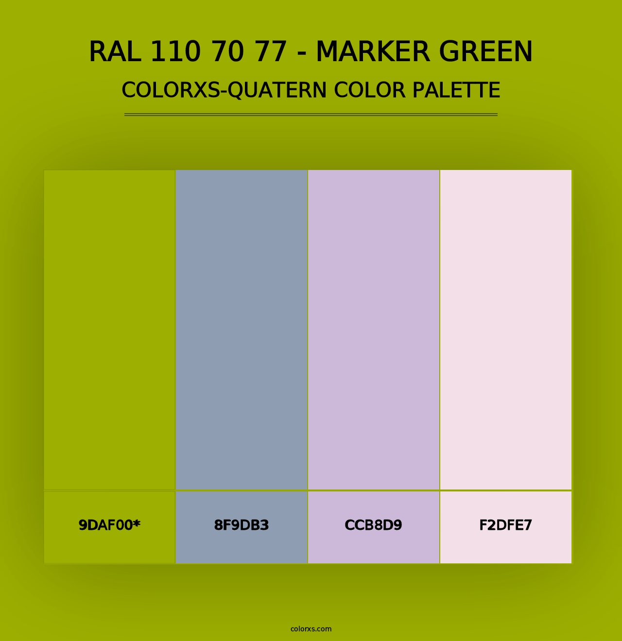 RAL 110 70 77 - Marker Green - Colorxs Quad Palette