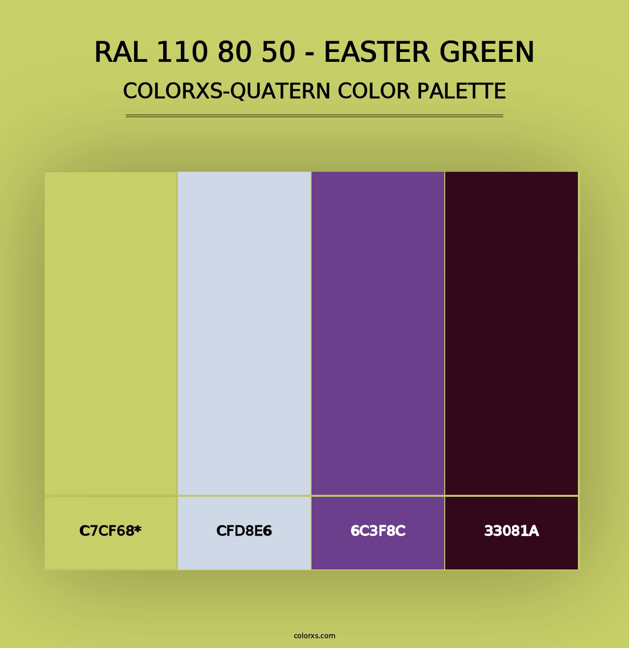 RAL 110 80 50 - Easter Green - Colorxs Quad Palette