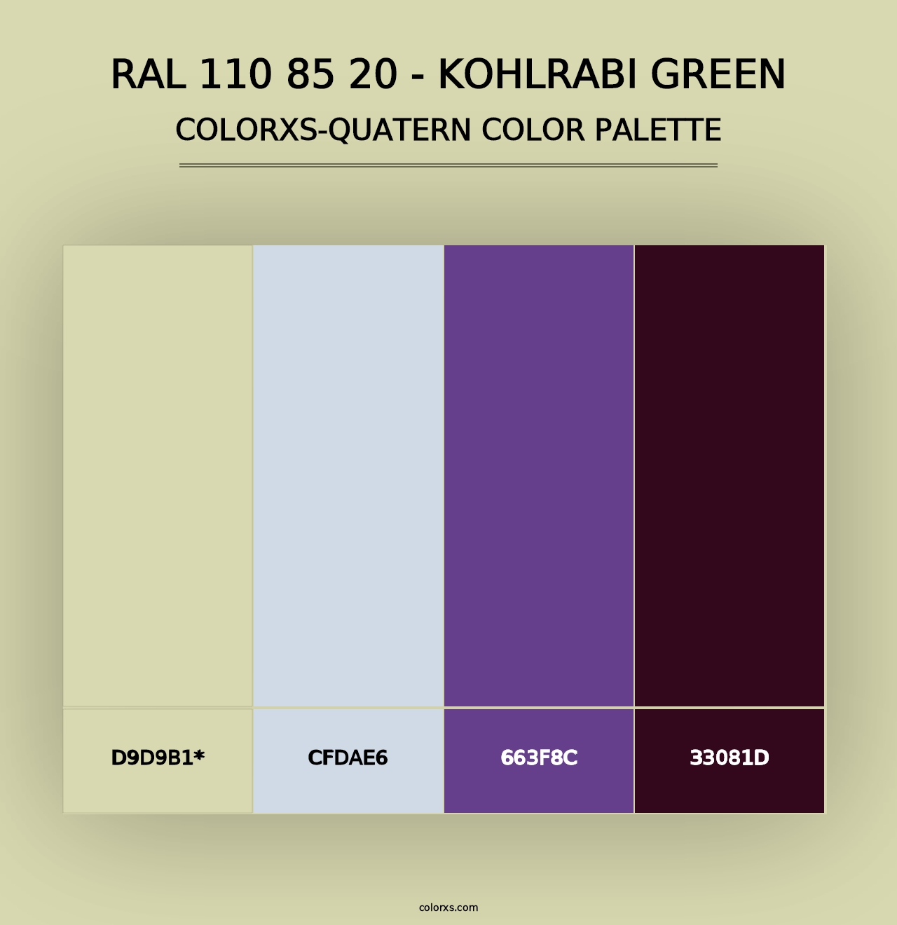 RAL 110 85 20 - Kohlrabi Green - Colorxs Quad Palette