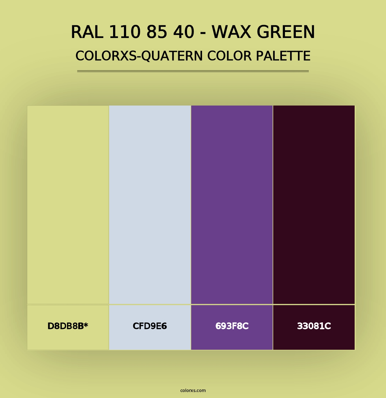 RAL 110 85 40 - Wax Green - Colorxs Quad Palette