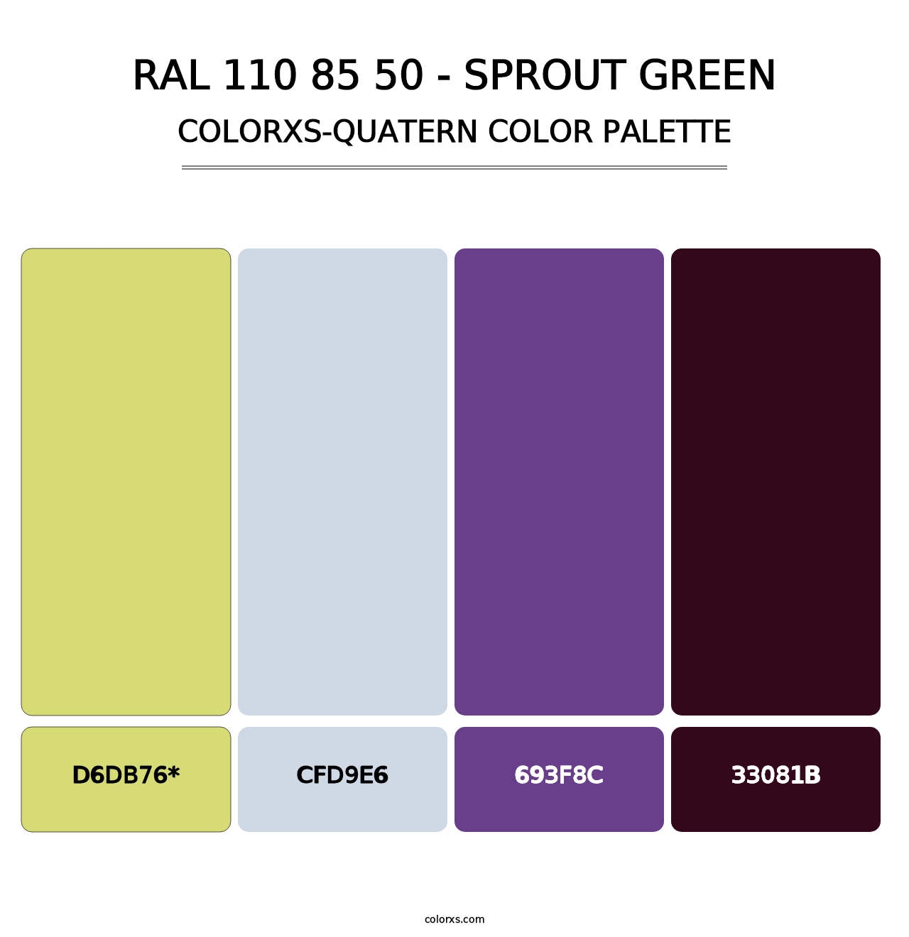 RAL 110 85 50 - Sprout Green - Colorxs Quad Palette