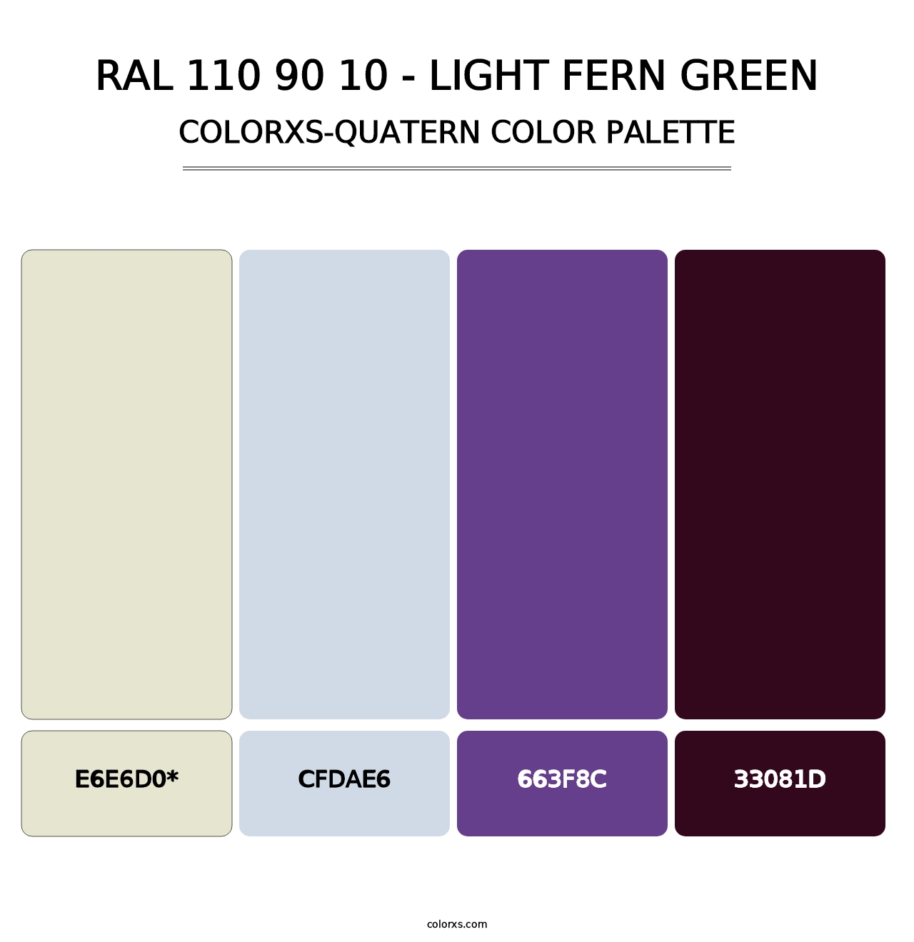 RAL 110 90 10 - Light Fern Green - Colorxs Quad Palette