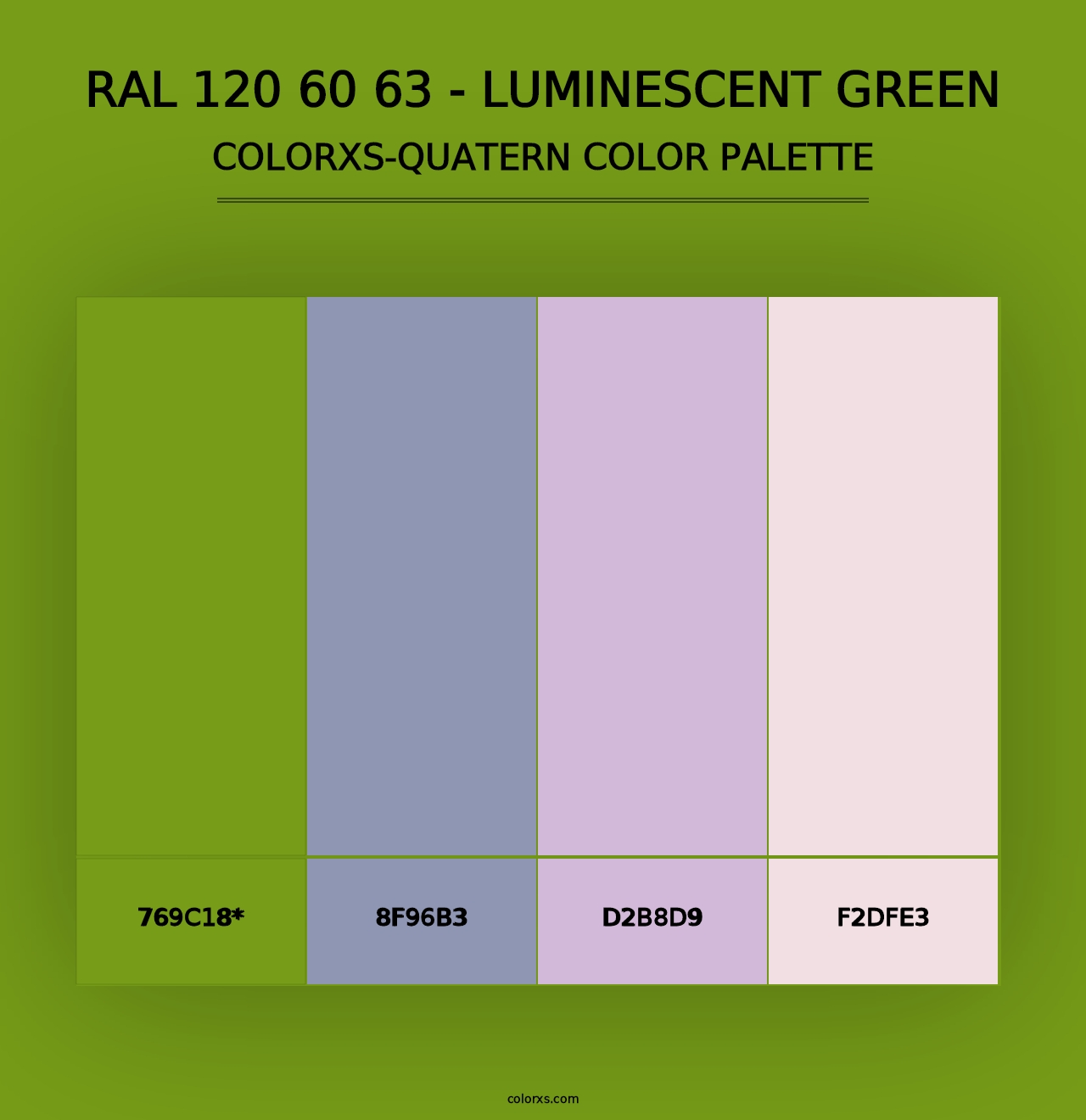 RAL 120 60 63 - Luminescent Green - Colorxs Quad Palette