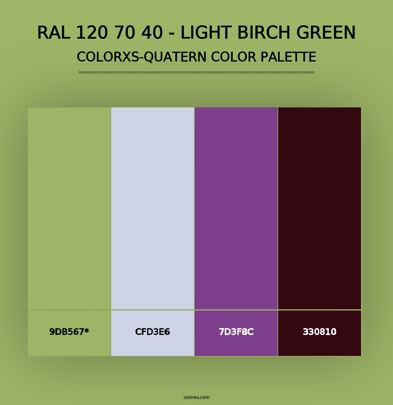 RAL 120 70 40 - Light Birch Green - Colorxs Quad Palette