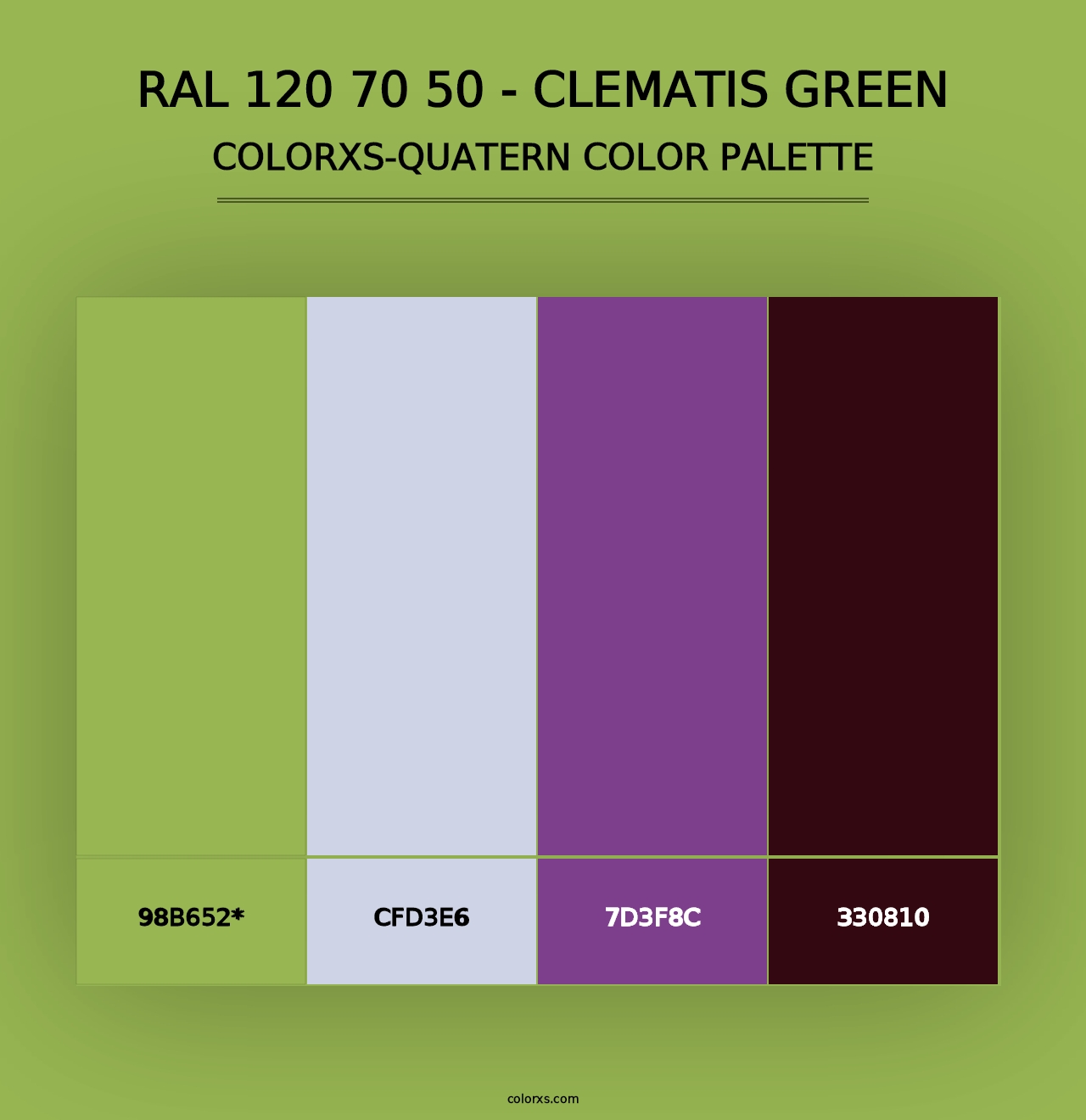 RAL 120 70 50 - Clematis Green - Colorxs Quad Palette