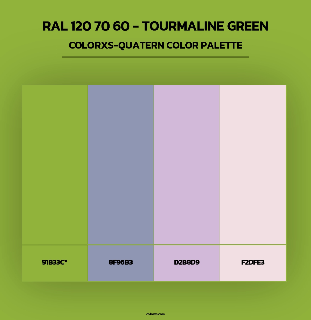 RAL 120 70 60 - Tourmaline Green - Colorxs Quad Palette