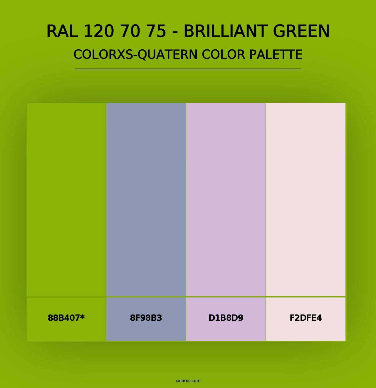 RAL 120 70 75 - Brilliant Green - Colorxs Quad Palette