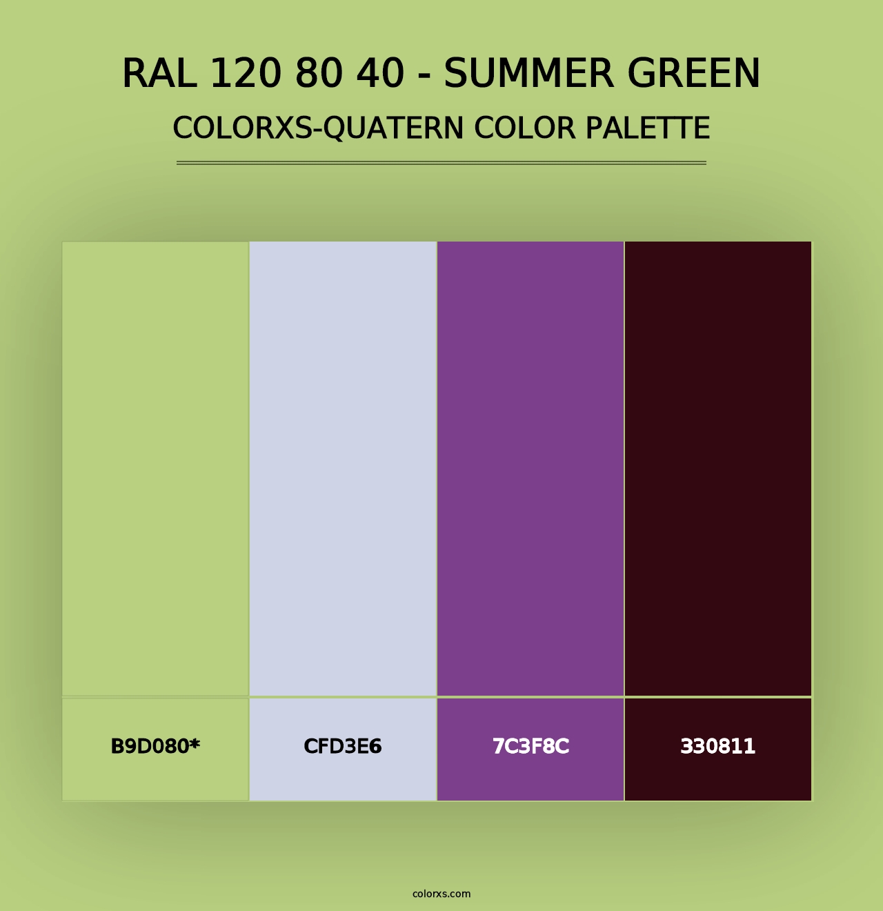 RAL 120 80 40 - Summer Green - Colorxs Quad Palette