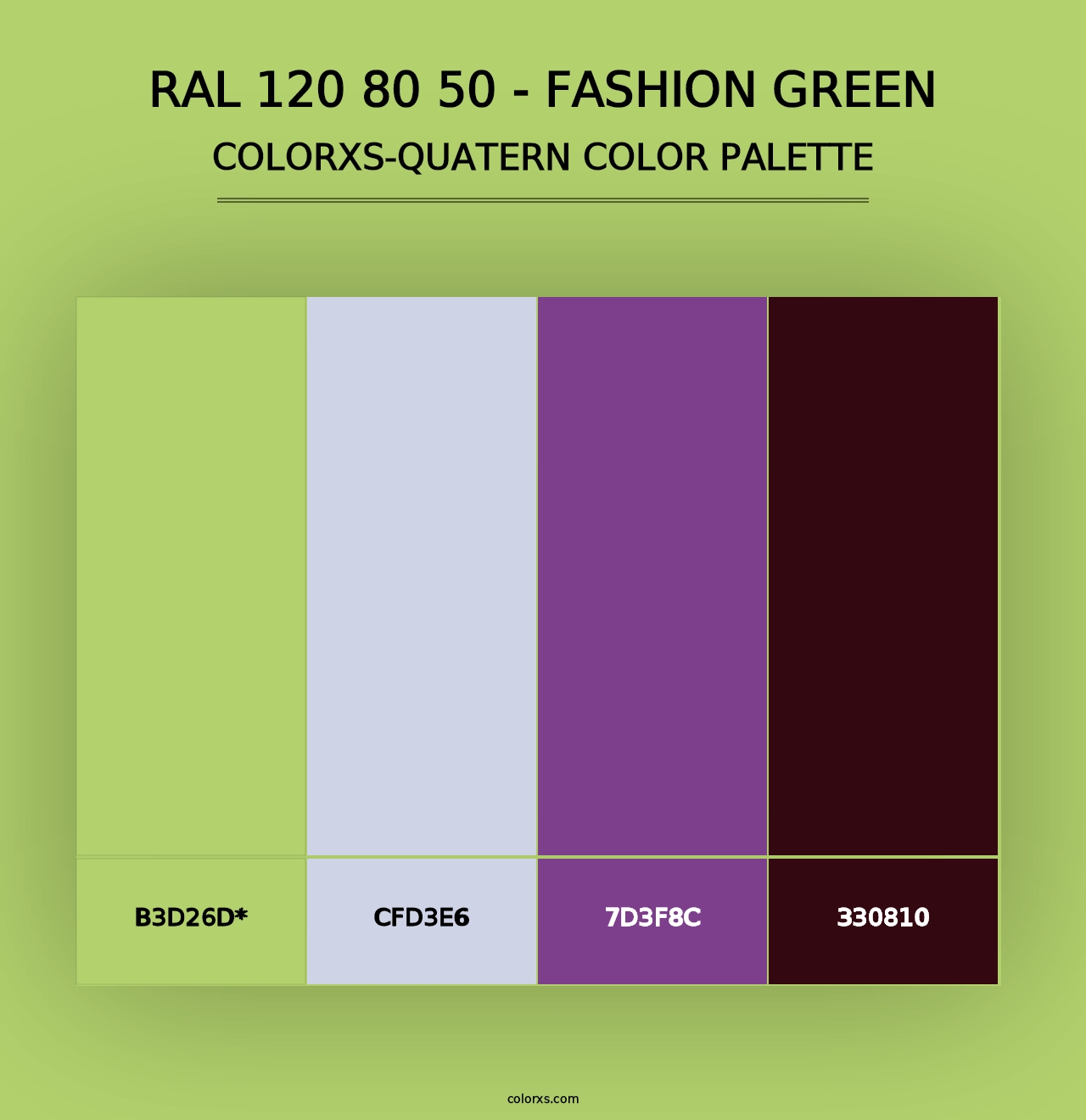 RAL 120 80 50 - Fashion Green - Colorxs Quad Palette