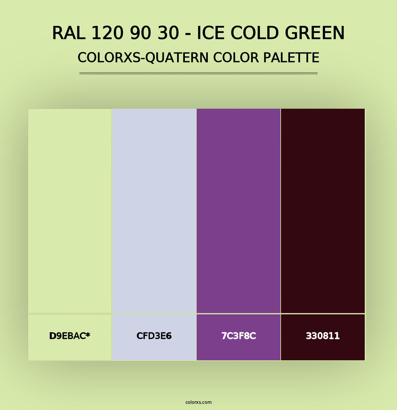 RAL 120 90 30 - Ice Cold Green - Colorxs Quad Palette