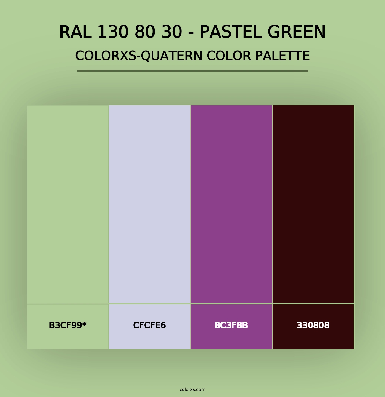 RAL 130 80 30 - Pastel Green - Colorxs Quad Palette