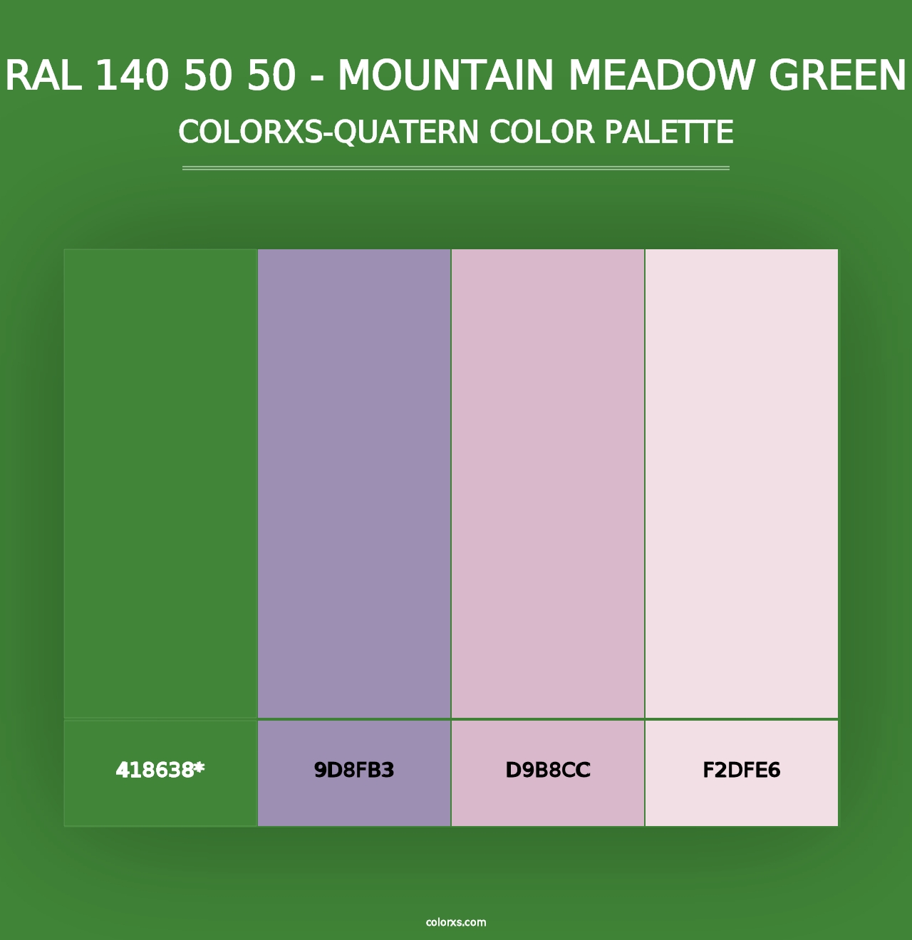 RAL 140 50 50 - Mountain Meadow Green - Colorxs Quad Palette