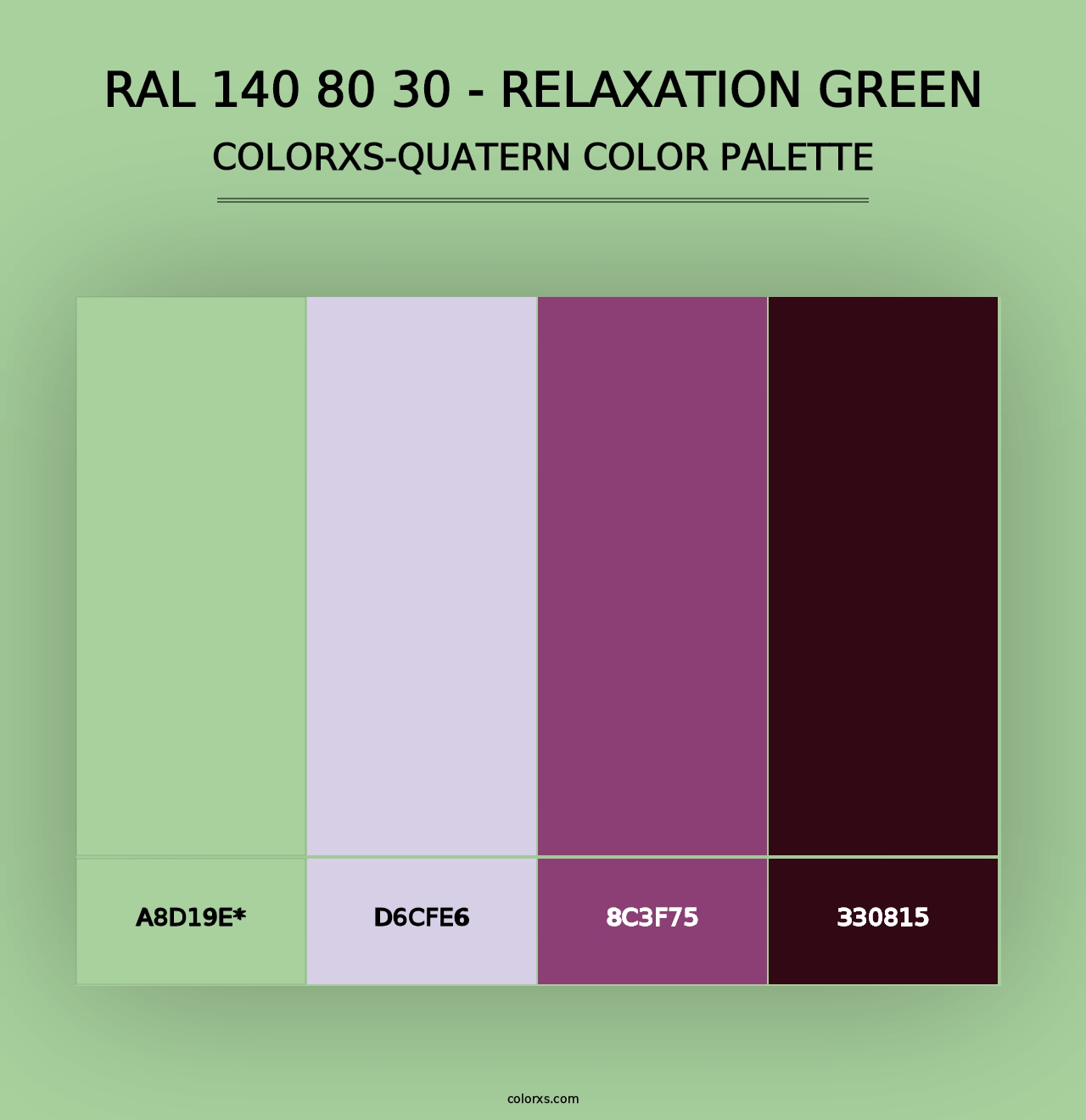 RAL 140 80 30 - Relaxation Green - Colorxs Quad Palette