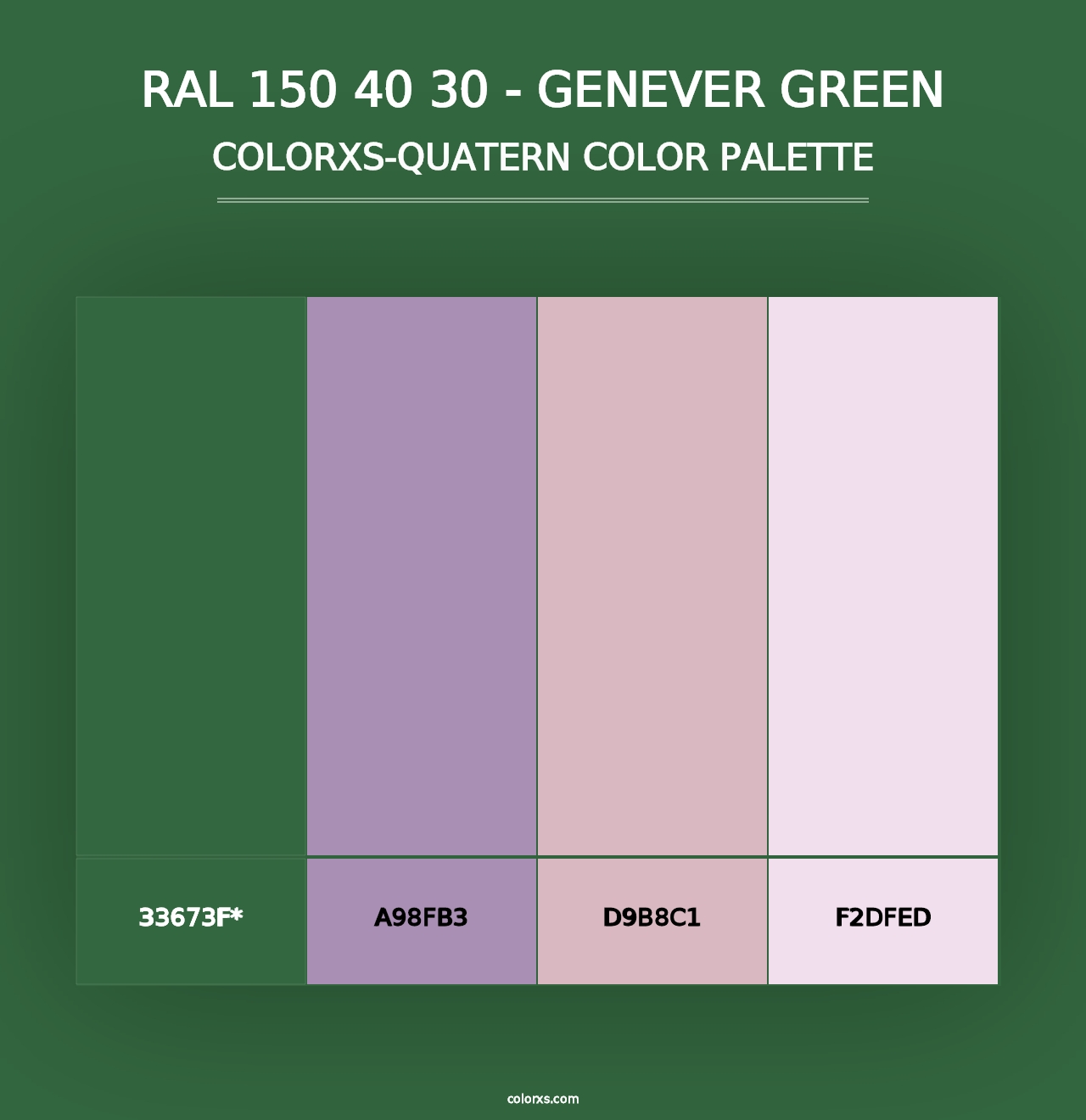 RAL 150 40 30 - Genever Green - Colorxs Quad Palette