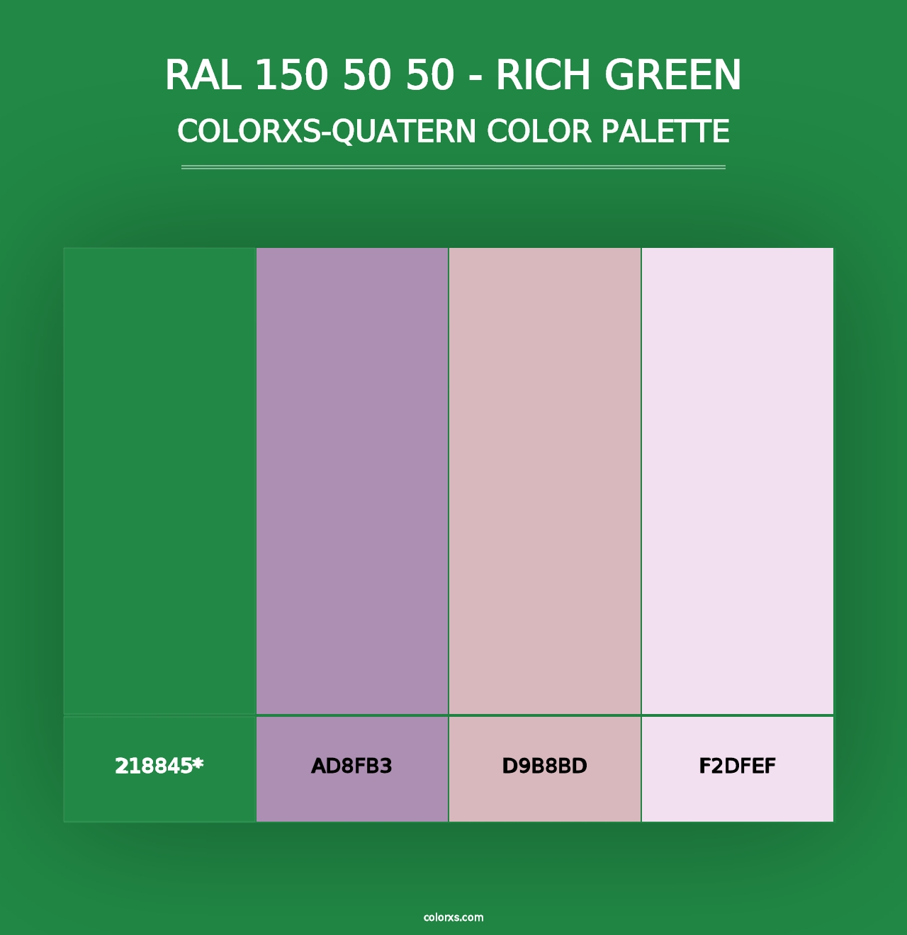 RAL 150 50 50 - Rich Green - Colorxs Quad Palette