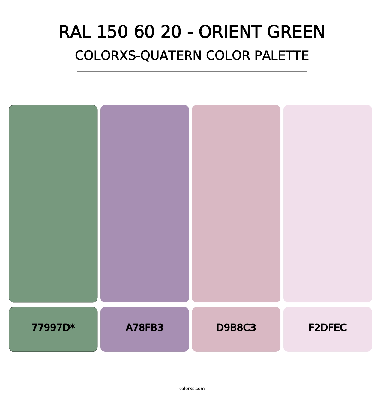 RAL 150 60 20 - Orient Green - Colorxs Quad Palette