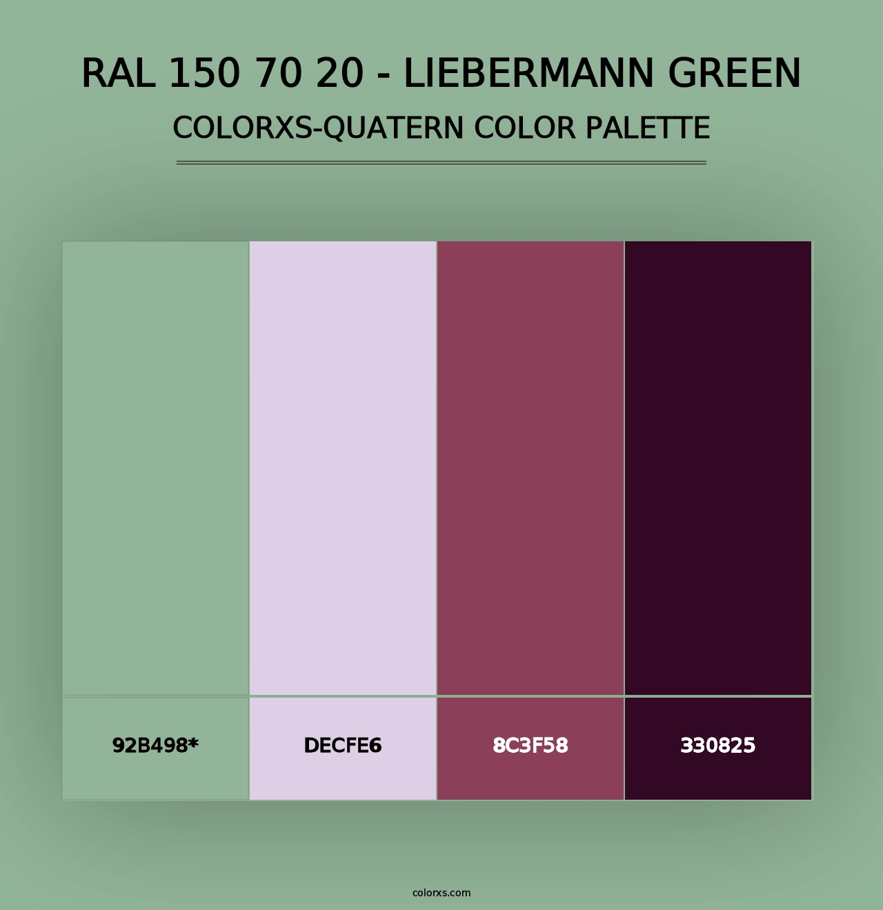 RAL 150 70 20 - Liebermann Green - Colorxs Quad Palette