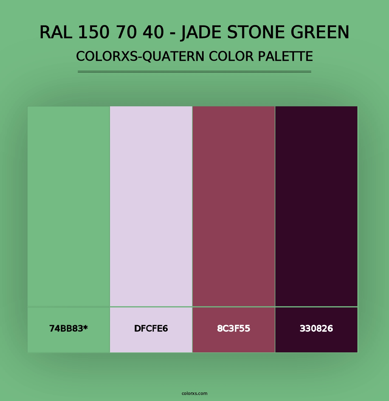 RAL 150 70 40 - Jade Stone Green - Colorxs Quad Palette