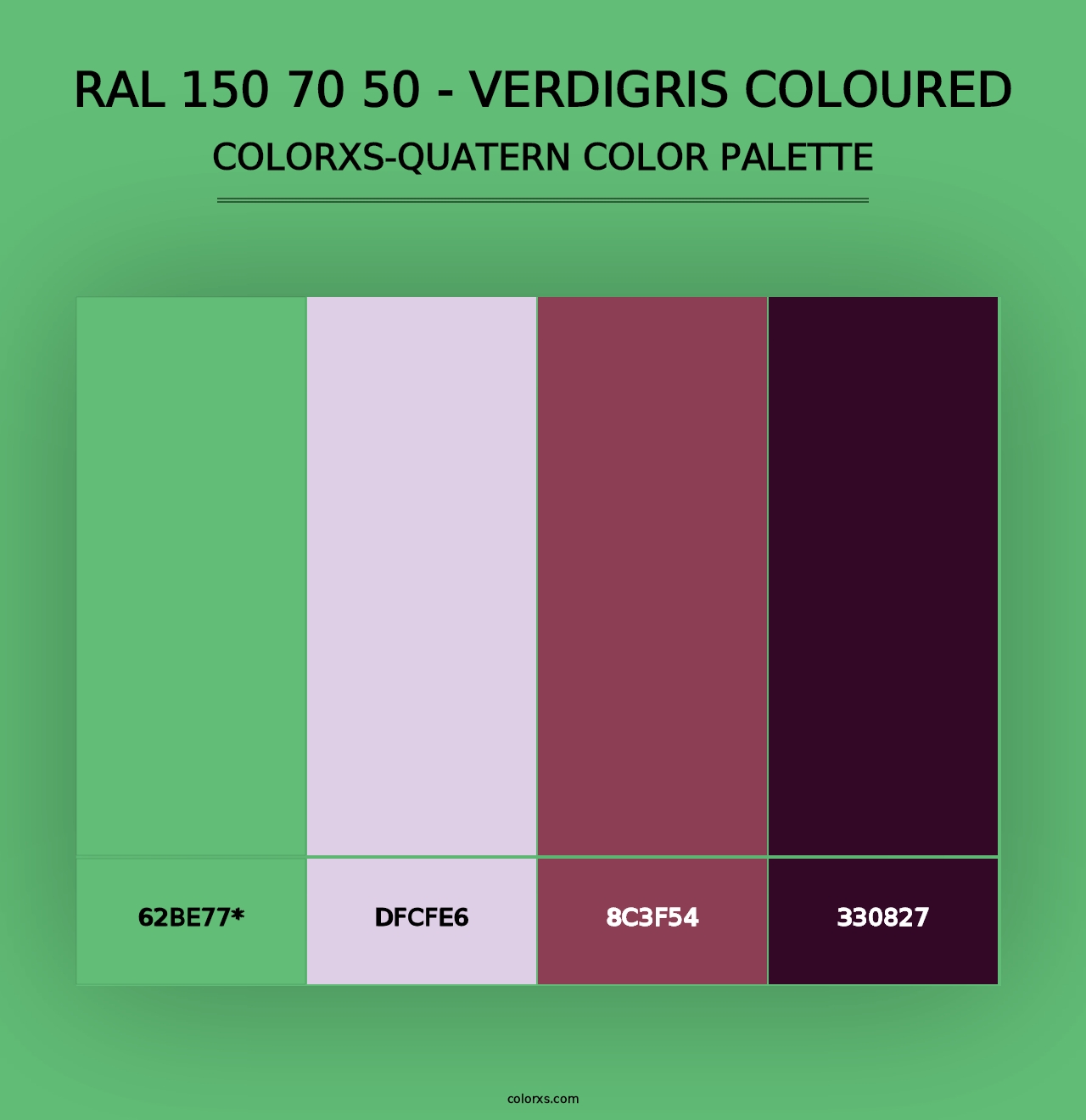 RAL 150 70 50 - Verdigris Coloured - Colorxs Quad Palette