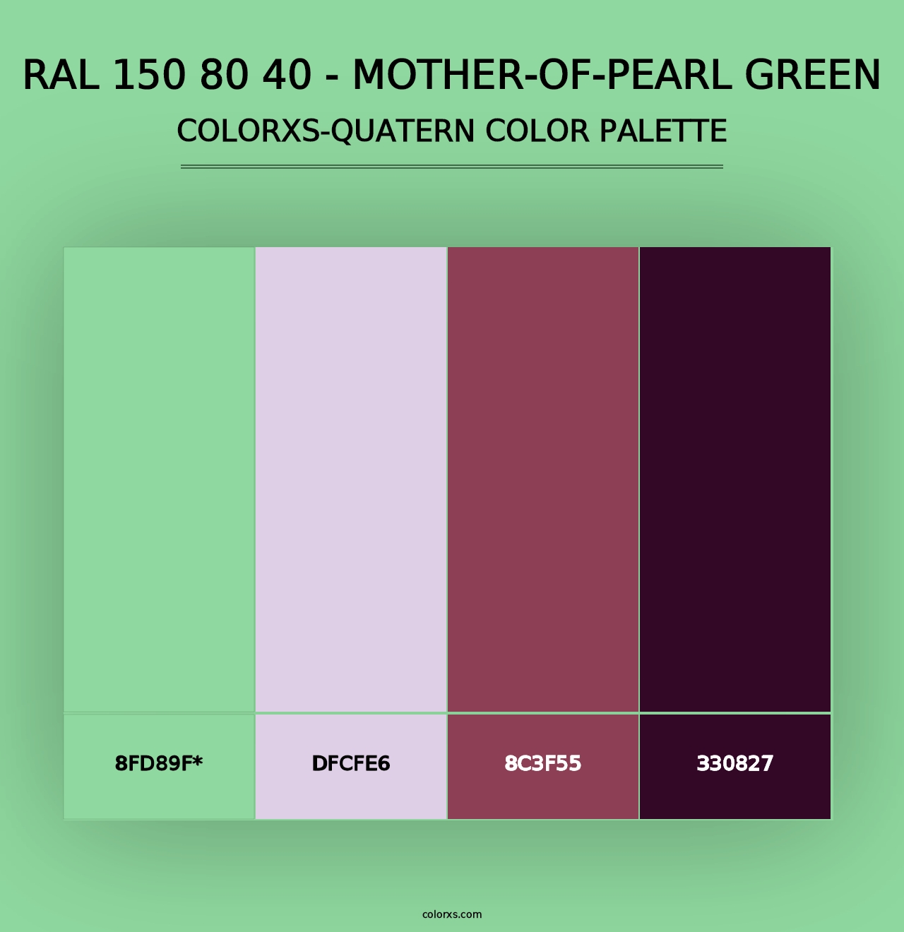 RAL 150 80 40 - Mother-Of-Pearl Green - Colorxs Quad Palette