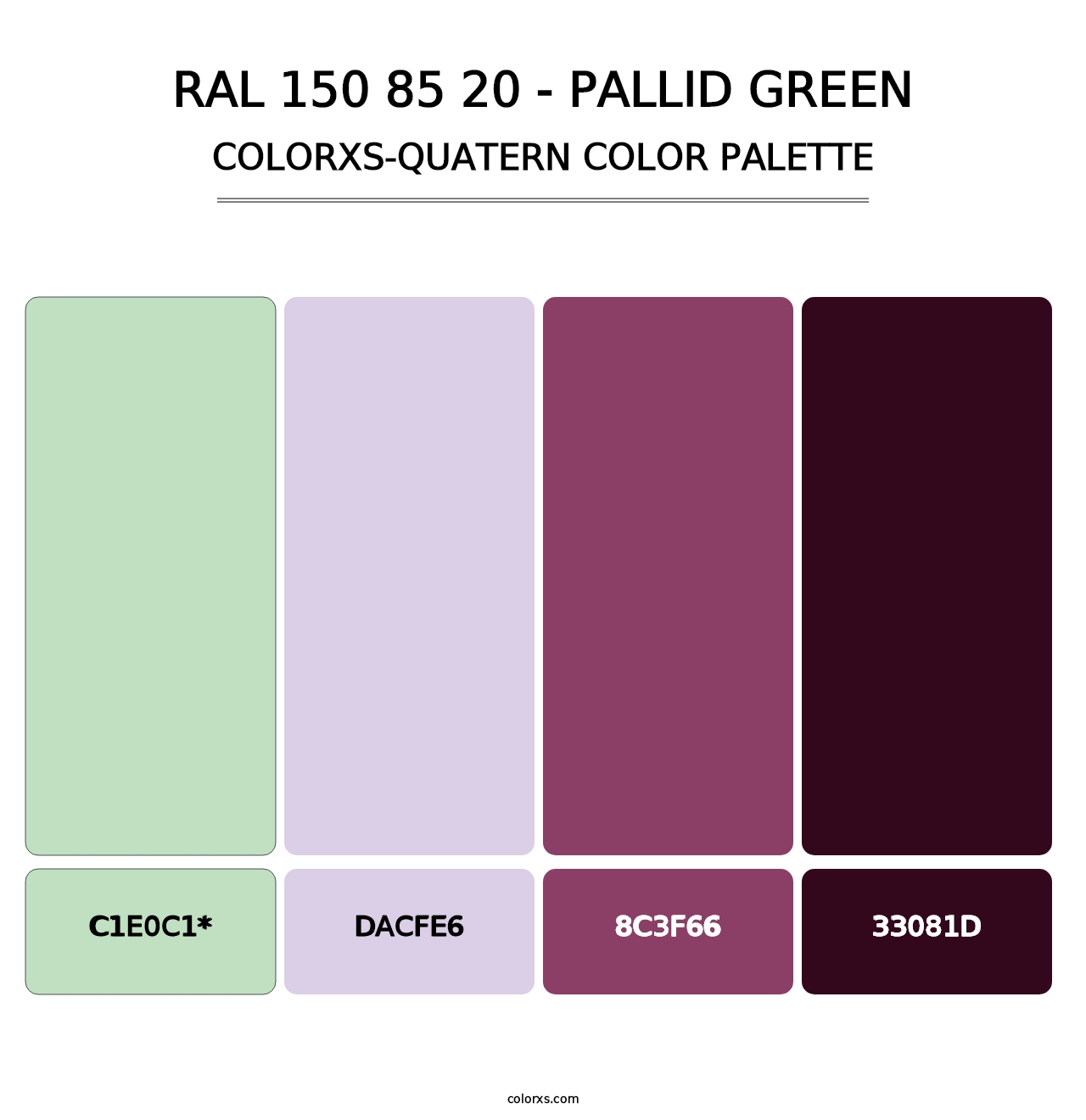 RAL 150 85 20 - Pallid Green - Colorxs Quad Palette