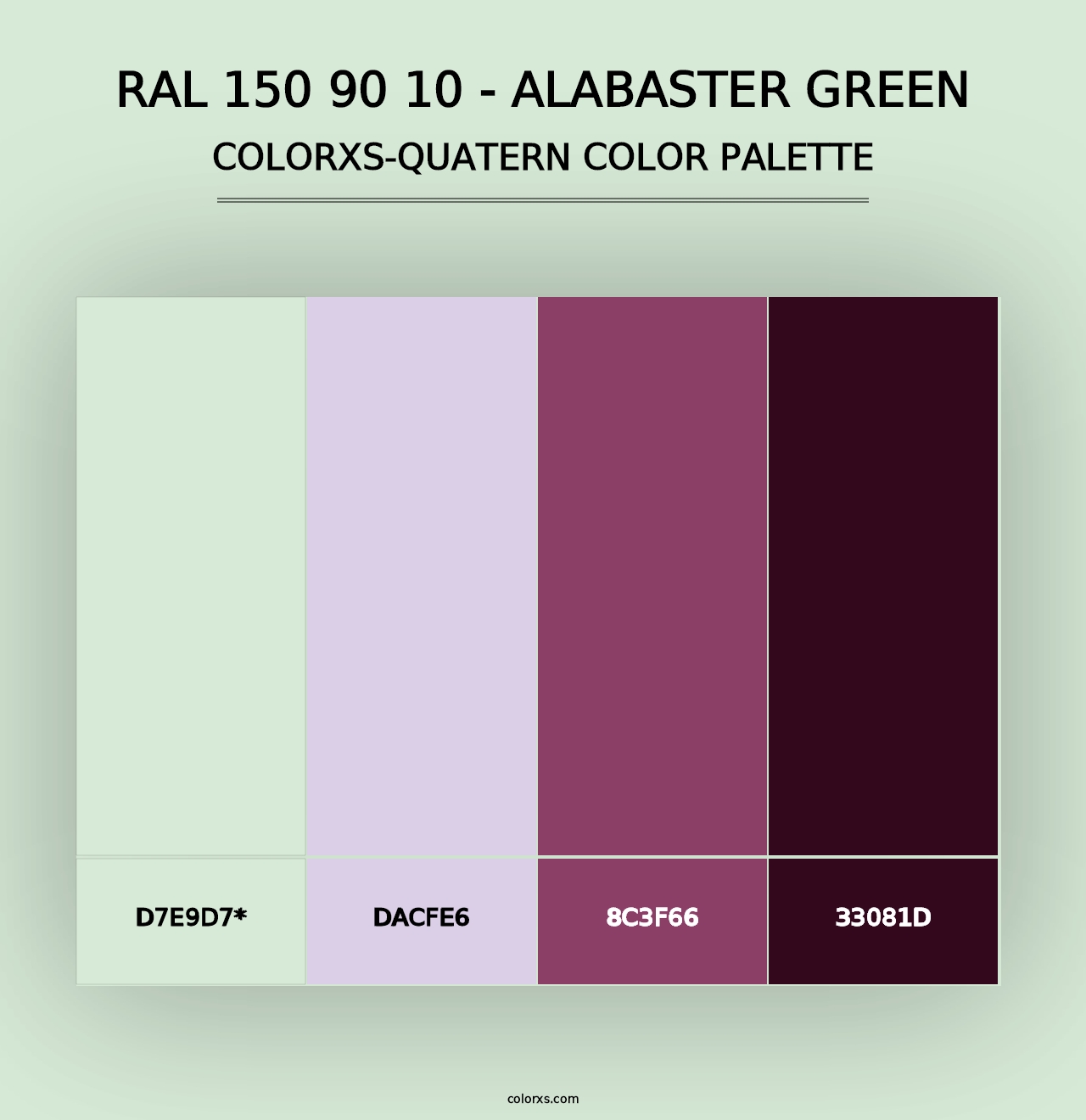 RAL 150 90 10 - Alabaster Green - Colorxs Quad Palette