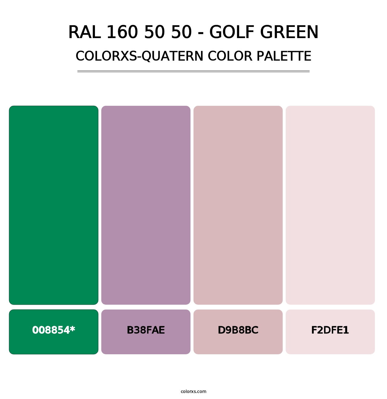 RAL 160 50 50 - Golf Green - Colorxs Quad Palette